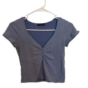 Brandy Melville Blue Flower Top